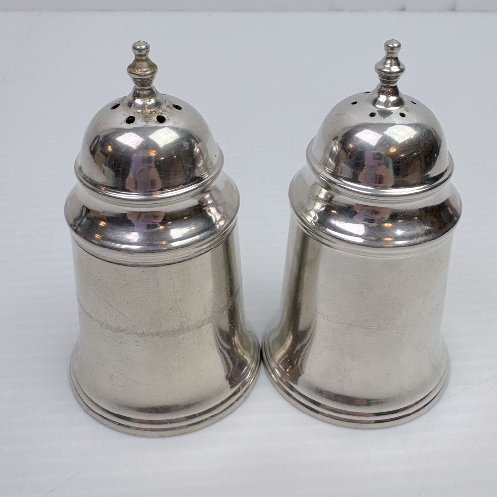 VTG Kirk Pewter 821 Salt & Pepper Shakers Tableware Set 3”Tall Serveware